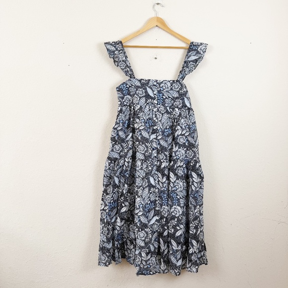 Summersalt Tiered Ruffle Floral Midi Dress Size MD - Picture 2 of 7
